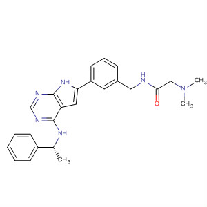 497840-29-6  Acetamide,2-(dimethylamino)-N-[[3-[4-[[(1R)-1-phenylethyl]amino]-1H-pyrrolo[2,3-d]pyrimidin-6-yl]phenyl]methyl]-