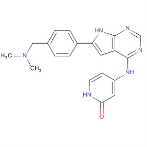 497841-18-6  2(1H)-Pyridinone,4-[[6-[4-[(dimethylamino)methyl]phenyl]-1H-pyrrolo[2,3-d]pyrimidin-4-yl]amino]-