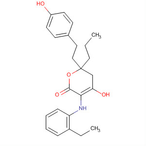 491827-07-7  2H-Pyran-2-ona,3-(etilfenilamino)-5,6-dihidro-4-hidroxi-6-[2-(4-hidroxifenil)etil]-6-propil-