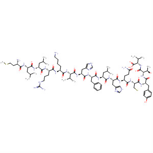 491834-15-2  L-Valine,L-methionyl-L-leucyl-L-leucyl-L-arginyl-L-lysyl-L-valyl-L-histidyl-L-phenylalanyl-L-leucyl-L-histidyl-L-glutaminyl-L-cysteinyl-L-tyrosyl-L-threonyl- 491834-15-2  L-Valine,L-methionyl-L-leucyl-L-leucyl-L-arginyl-L-lysyl-L-valyl-L-histidyl-L-phenylalanyl-L-leucyl-L-histidyl-L-glutaminyl-L-cysteinyl-L-tyrosyl-L-threonyl-