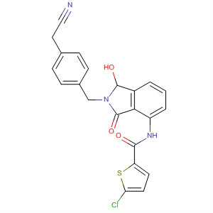 491834-55-0  2-Thiophenecarboxamide,5-chloro-N-[2-[[4-(cyanomethyl)phenyl]methyl]-2,3-dihydro-1-hydroxy-3-oxo-1H-isoindol-4-yl]-