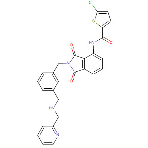 491835-80-4  2-Thiophenecarboxamide,5-chloro-N-[2,3-dihydro-1,3-dioxo-2-[[3-[[(2-pyridinylmethyl)amino]methyl]phenyl]methyl]-1H-isoindol-4-yl]-