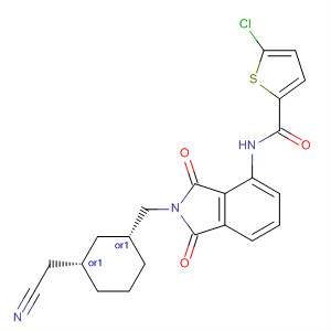 491835-90-6  2-Thiophenecarboxamide,5-chloro-N-[2-[[(1R,3S)-3-(cyanomethyl)cyclohexyl]methyl]-2,3-dihydro-1,3-dioxo-1H-isoindol-4-yl]-, rel-