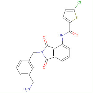 491835-92-8  2-Thiophenecarboxamide,N-[2-[[3-(aminomethyl)phenyl]methyl]-2,3-dihydro-1,3-dioxo-1H-isoindol-4-yl]-5-chloro-