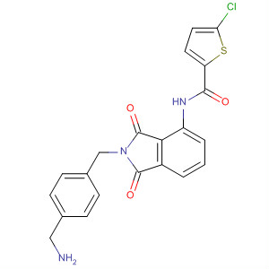 491835-93-9  2-Thiophenecarboxamide,N-[2-[[4-(aminomethyl)phenyl]methyl]-2,3-dihydro-1,3-dioxo-1H-isoindol-4-yl]-5-chloro-