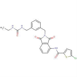 491835-99-5  2-Thiophenecarboxamide,5-chloro-N-[2-[[3-[[[(ethylamino)carbonyl]amino]methyl]phenyl]methyl]-2,3-dihydro-1,3-dioxo-1H-isoindol-4-yl]-