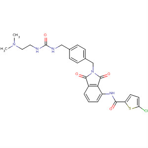 491836-13-6  2-Thiophenecarboxamide,5-chloro-N-[2-[[4-[[[[[2-(dimethylamino)ethyl]amino]carbonyl]amino]methyl]phenyl]methyl]-2,3-dihydro-1,3-dioxo-1H-isoindol-4-yl]-