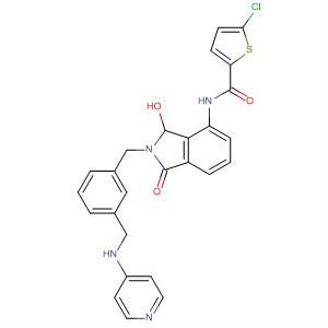 491836-22-7  2-Thiophenecarboxamide,5-chloro-N-[2,3-dihydro-3-hydroxy-1-oxo-2-[[3-[(4-pyridinylamino)methyl]phenyl]methyl]-1H-isoindol-4-yl]-