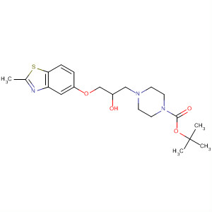 491842-59-2  1-Piperazinecarboxylic acid,4-[2-hydroxy-3-[(2-methyl-5-benzothiazolyl)oxy]propyl]-,1,1-dimethylethyl ester