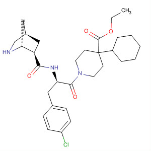 491845-64-8  4-Piperidinecarboxylic acid,1-[(2R)-2-[[(1R,4R,6R)-2-azabicyclo[2.2.1]hept-6-ylcarbonyl]amino]-3-(4-chlorophenyl)-1-oxopropyl]-4-cyclohexyl-, ethyl ester