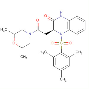 491848-35-2  Morpholine,2,6-dimethyl-4-[[(2S)-1,2,3,4-tetrahydro-3-oxo-1-[(2,4,6-trimethylphenyl)sulfonyl]-2-quinoxalinyl]acetyl]-