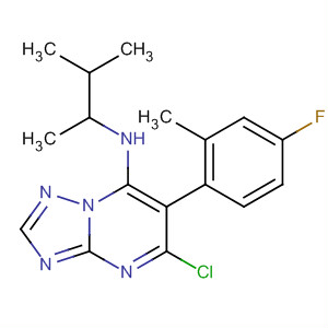 491854-90-1  [1,2,4]Triazolo[1,5-a]pyrimidin-7-amine,5-chloro-N-(1,2-dimethylpropyl)-6-(4-fluoro-2-methylphenyl)-