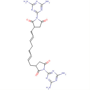 491861-04-2  2,5-Pyrrolidinedione,3,3'-(2,6-octadiene-1,8-diyl)bis[1-(4,6-diamino-1,3,5-triazin-2-yl)-