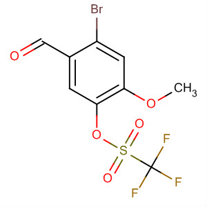 491862-07-8  Methanesulfonic acid, trifluoro-, 4-bromo-5-formyl-2-methoxyphenylester 491862-07-8  Methanesulfonic acid, trifluoro-, 4-bromo-5-formyl-2-methoxyphenylester