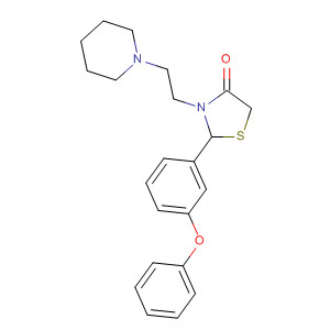 491864-43-8  4-Thiazolidinone, 2-(3-phenoxyphenyl)-3-[2-(1-piperidinyl)ethyl]-