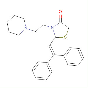 491864-47-2  4-Thiazolidinone, 2-(2,2-diphenylethenyl)-3-[2-(1-piperidinyl)ethyl]-,(2R)-