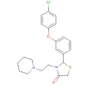491864-68-7  4-Thiazolidinone,2-[3-(4-chlorophenoxy)phenyl]-3-[2-(1-piperidinyl)ethyl]-