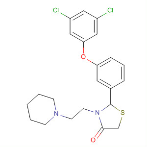 491864-70-1  4-Thiazolidinone,2-[3-(3,5-dichlorophenoxy)phenyl]-3-[2-(1-piperidinyl)ethyl]-
