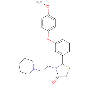 491864-72-3  4-Thiazolidinone,2-[3-(4-methoxyphenoxy)phenyl]-3-[2-(1-piperidinyl)ethyl]-