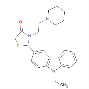 491864-73-4  4-Thiazolidinone, 2-(9-ethyl-9H-carbazol-3-yl)-3-[2-(1-piperidinyl)ethyl]-