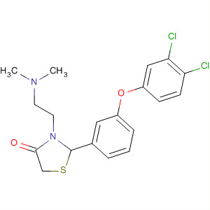 491865-12-4  4-Thiazolidinone,2-[3-(3,4-dichlorophenoxy)phenyl]-3-[2-(dimethylamino)ethyl]-