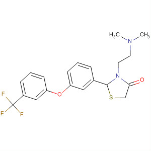 491865-14-6  4-Thiazolidinone,3-[2-(dimethylamino)ethyl]-2-[3-[3-(trifluoromethyl)phenoxy]phenyl]-