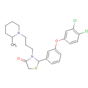 491865-42-0  4-Thiazolidinone,2-[3-(3,4-dichlorophenoxy)phenyl]-3-[3-(2-methyl-1-piperidinyl)propyl]-