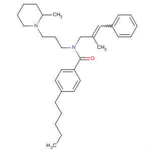 491868-74-7  Benzamide,N-(2-methyl-3-phenyl-2-propenyl)-N-[3-(2-methyl-1-piperidinyl)propyl]-4-pentyl-