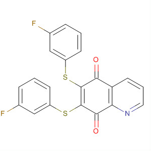 491877-14-6  5,8-Quinolinedione, 6,7-bis[(3-fluorophenyl)thio]-