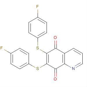 491877-15-7  5,8-Quinolinedione, 6,7-bis[(4-fluorophenyl)thio]-