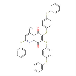 491877-21-5  5,8-Quinolinedione,4-methyl-2-(phenylthio)-6,7-bis[[4-(phenylthio)phenyl]thio]-