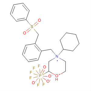 491877-58-8  Morpholinium, 4-cyclohexyl-4-[[2-[(phenylsulfonyl)methyl]phenyl]methyl]-,hexafluorophosphate(1-)