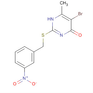 492427-74-4  4(1H)-Pyrimidinone, 5-bromo-6-methyl-2-[[(3-nitrophenyl)methyl]thio]-