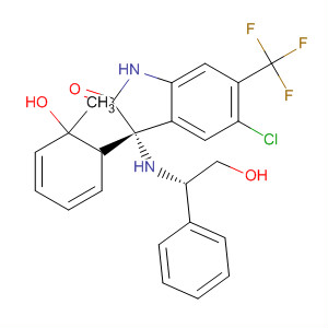 492430-68-9  2H-Indol-2-one,5-chloro-1,3-dihydro-3-[[(1S)-2-hydroxy-1-phenylethyl]amino]-3-(2-methoxyphenyl)-6-(trifluoromethyl)-, (3R)-