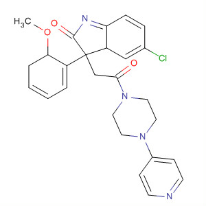 492431-15-9  Piperazine,1-[[5-chloro-2,3-dihydro-3-(2-methoxyphenyl)-2-oxo-1H-indol-3-yl]acetyl]-4-(4-pyridinyl)-