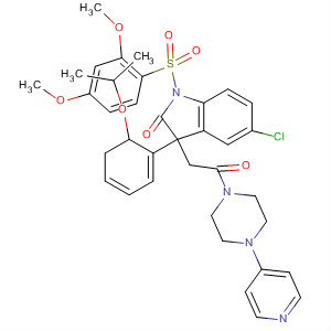 492431-52-4  Piperazine,1-[[5-chloro-1-[(2,4-dimethoxyphenyl)sulfonyl]-2,3-dihydro-3-[2-(1-methylethoxy)phenyl]-2-oxo-1H-indol-3-yl]acetyl]-4-(4-pyridinyl)-