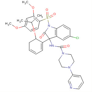 492431-53-5  1-Piperazinecarboxamide,N-[5-chloro-1-[(2,4-dimethoxyphenyl)sulfonyl]-2,3-dihydro-3-[2-(1-methylethoxy)phenyl]-2-oxo-1H-indol-3-yl]-4-(3-pyridinyl)-