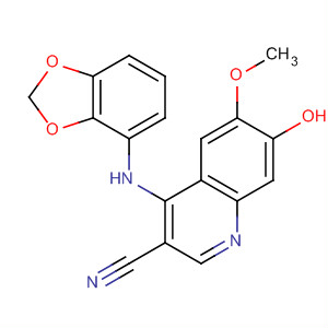 492443-73-9  3-Quinolinecarbonitrile,4-(1,3-benzodioxol-4-ylamino)-7-hydroxy-6-methoxy-