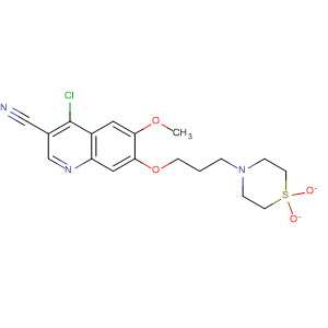 492444-47-0  3-Quinolinecarbonitrile,4-chloro-7-[3-(1,1-dioxido-4-thiomorpholinyl)propoxy]-6-methoxy-