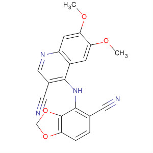 492444-58-3  3-Quinolinecarbonitrile,4-[(5-cyano-1,3-benzodioxol-4-yl)amino]-6,7-dimethoxy-