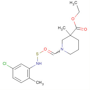 492450-80-3  3-Piperidinecarboxylic acid,1-[[(5-chloro-2-methylphenyl)amino]thioxomethyl]-3-methyl-, ethyl ester