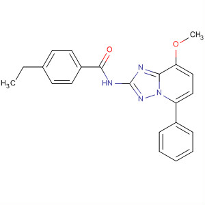 492469-07-5  Benzamide,4-ethyl-N-(8-methoxy-5-phenyl[1,2,4]triazolo[1,5-a]pyridin-2-yl)-