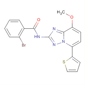 492469-15-5  Benzamide,2-bromo-N-[8-methoxy-5-(2-thienyl)[1,2,4]triazolo[1,5-a]pyridin-2-yl]-