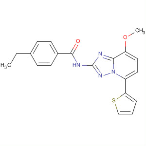 492469-17-7  Benzamide,4-ethyl-N-[8-methoxy-5-(2-thienyl)[1,2,4]triazolo[1,5-a]pyridin-2-yl]-