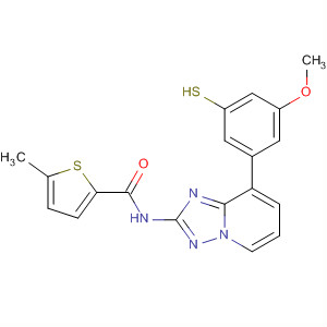 492469-30-4  2-Thiophenecarboxamide,N-[8-(3-mercapto-5-methoxyphenyl)[1,2,4]triazolo[1,5-a]pyridin-2-yl]-5-methyl-