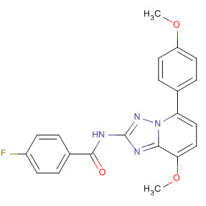 492469-59-7  Benzamide,4-fluoro-N-[8-methoxy-5-(4-methoxyphenyl)[1,2,4]triazolo[1,5-a]pyridin-2-yl]-