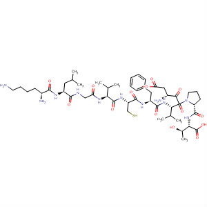 492995-00-3  L-Threonine,L-lysyl-L-leucylglycyl-L-valyl-L-cysteinyl-L-phenylalanyl-L-a-aspartyl-L-valyl-L-prolyl- 492995-00-3  L-Threonine,L-lysyl-L-leucylglycyl-L-valyl-L-cysteinyl-L-phenylalanyl-L-a-aspartyl-L-valyl-L-prolyl-