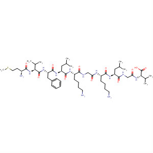 492995-02-5  L-Valine,L-methionyl-L-valyl-L-phenylalanyl-L-leucyl-L-lysylglycyl-L-lysyl-L-leucylglycyl- 492995-02-5  L-Valine,L-methionyl-L-valyl-L-phenylalanyl-L-leucyl-L-lysylglycyl-L-lysyl-L-leucylglycyl-