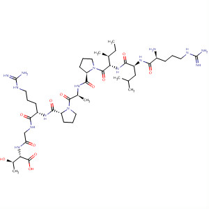 492996-95-9  L-Threonine,L-arginyl-L-leucyl-L-isoleucyl-L-prolyl-L-alanyl-L-prolyl-L-arginylglycyl- 492996-95-9  L-Threonine,L-arginyl-L-leucyl-L-isoleucyl-L-prolyl-L-alanyl-L-prolyl-L-arginylglycyl-