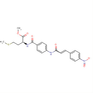 493005-80-4  L-Methionine, N-[4-[[3-(4-nitrophenyl)-1-oxo-2-propenyl]amino]benzoyl]-,methyl ester